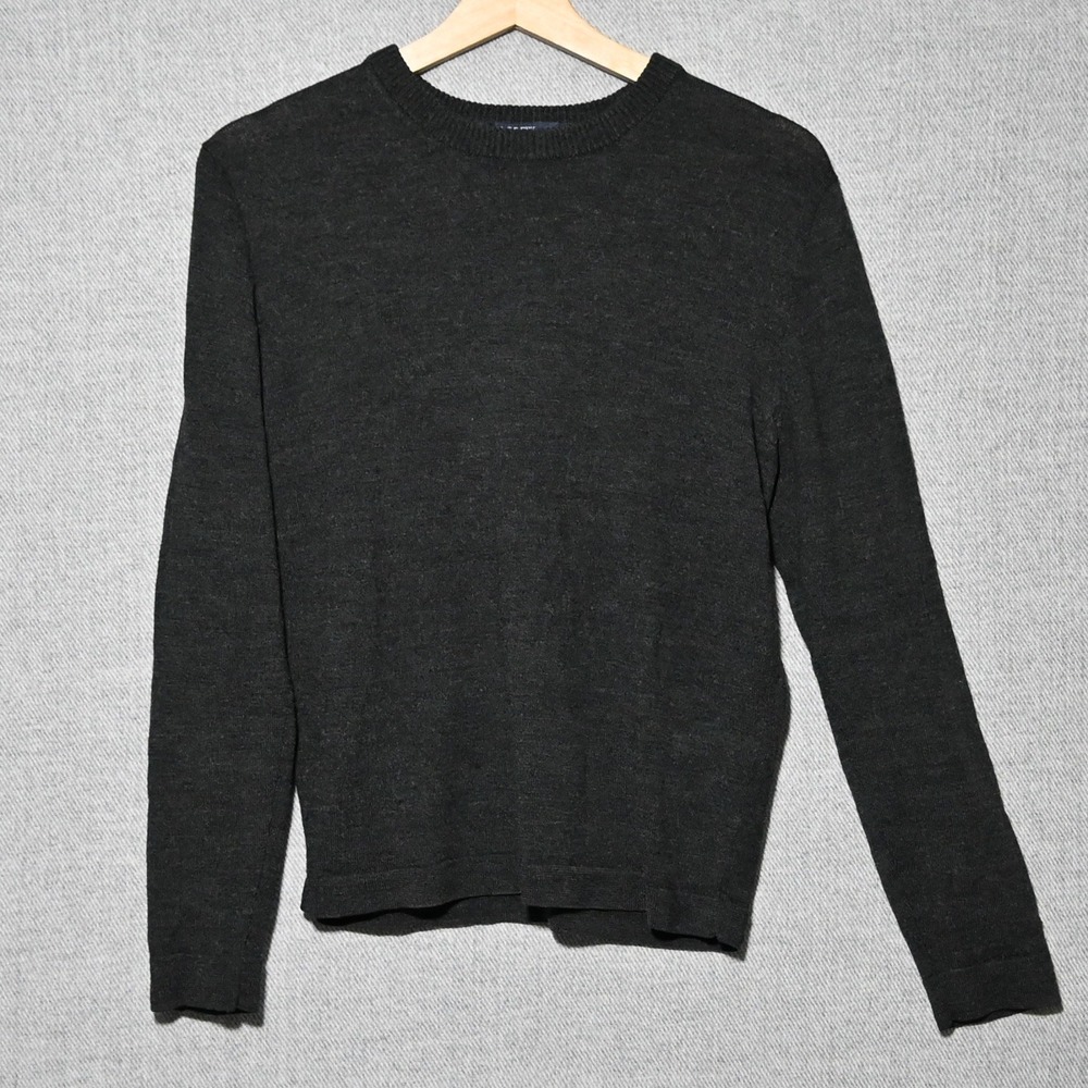 J.Crew Sweater Mens Merino Wool Crewneck Hong Kong S Charcoal Gray